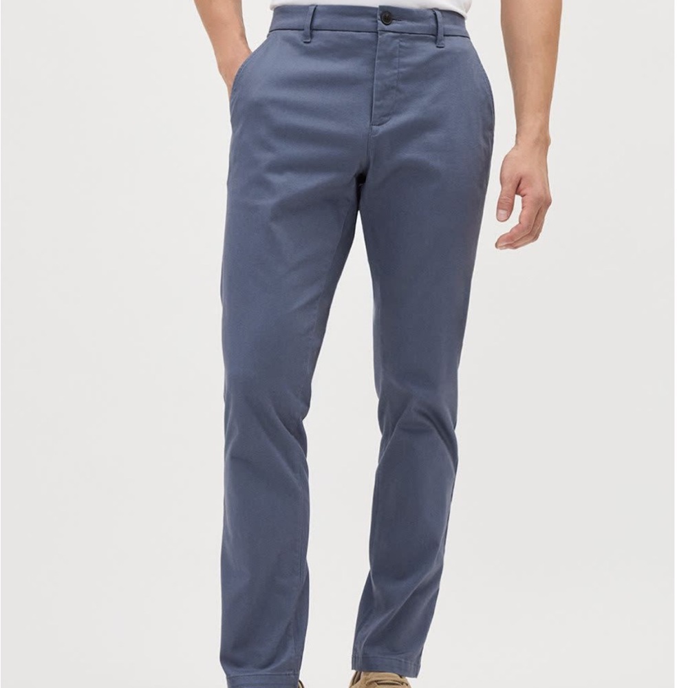 Ben Sherman steel Gray Chinos Straight Leg Cotton Twill.